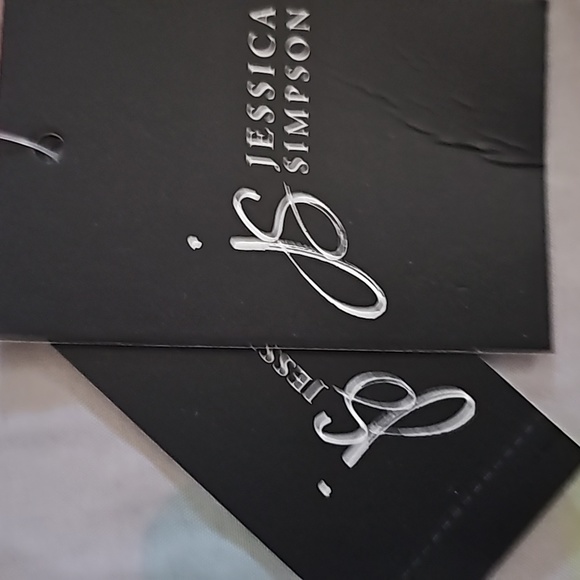 Jessica Simpson Draped Bandeau Swimsuit Top Birdy Medium New - Picture 4 of 5